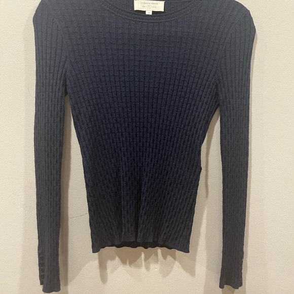 Sezane Dita Sweater In Navy, XS - Picture 2 of 6